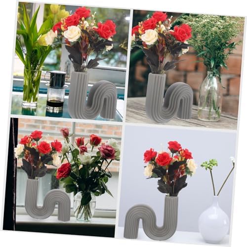 Geometric Ceramic Flower Vase for Dried and Fresh Flowers