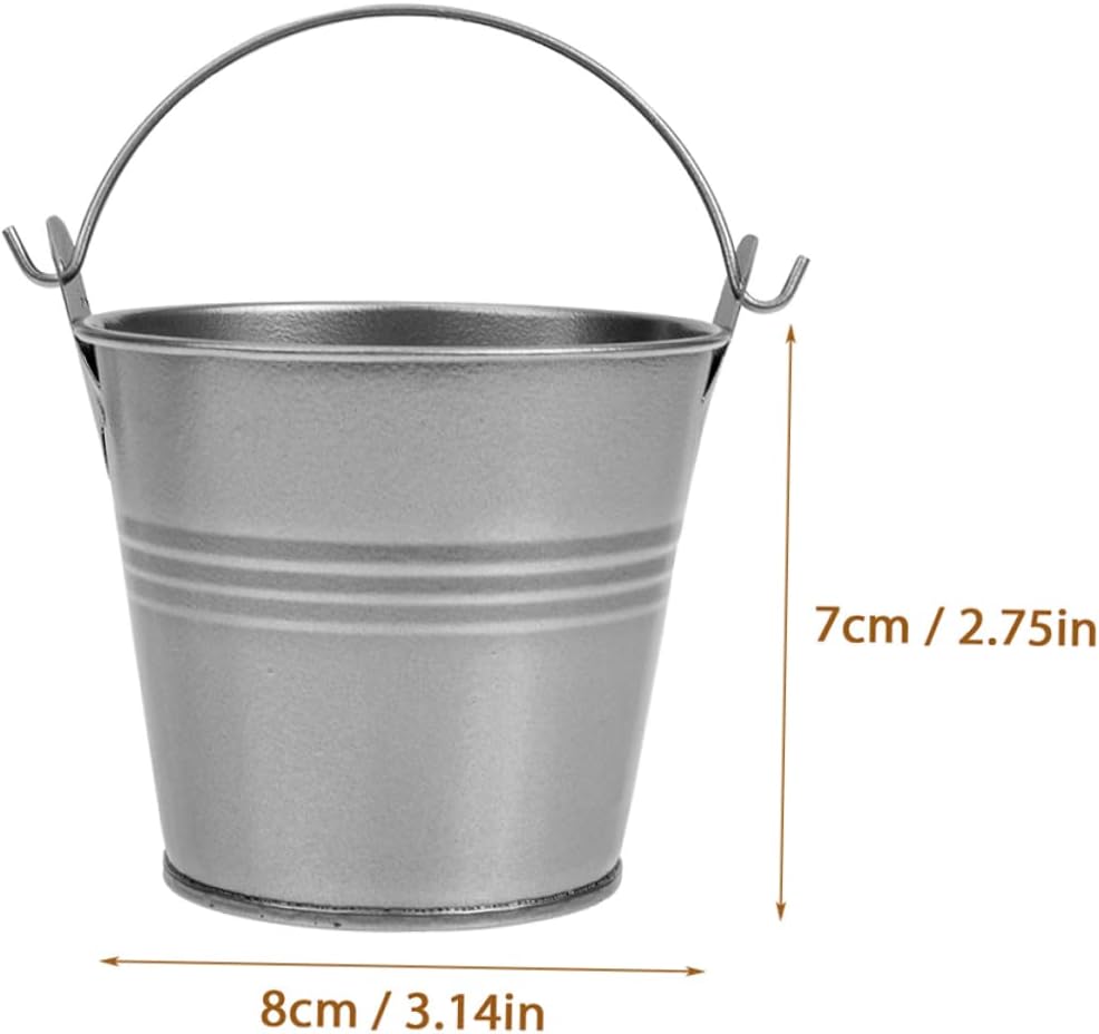 5pcs Vintage Iron Flower Pots for Home Decor and Party Use