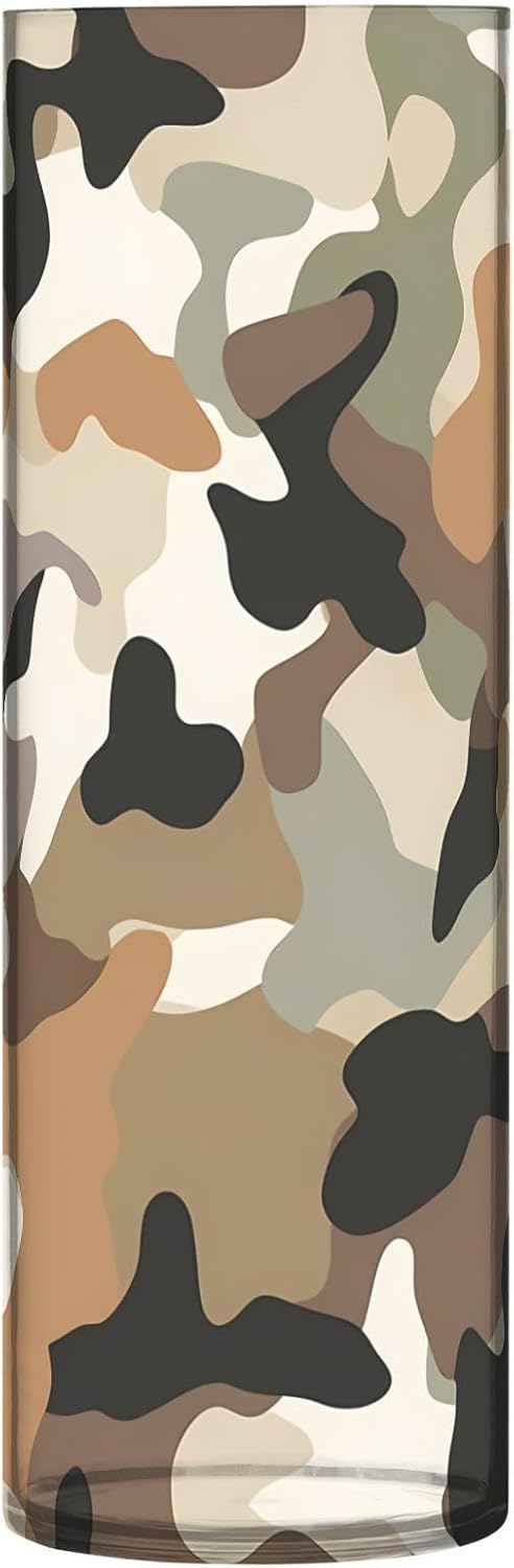 Camouflage Retro Plastic Hurricane Candle Holder Modern Decor
