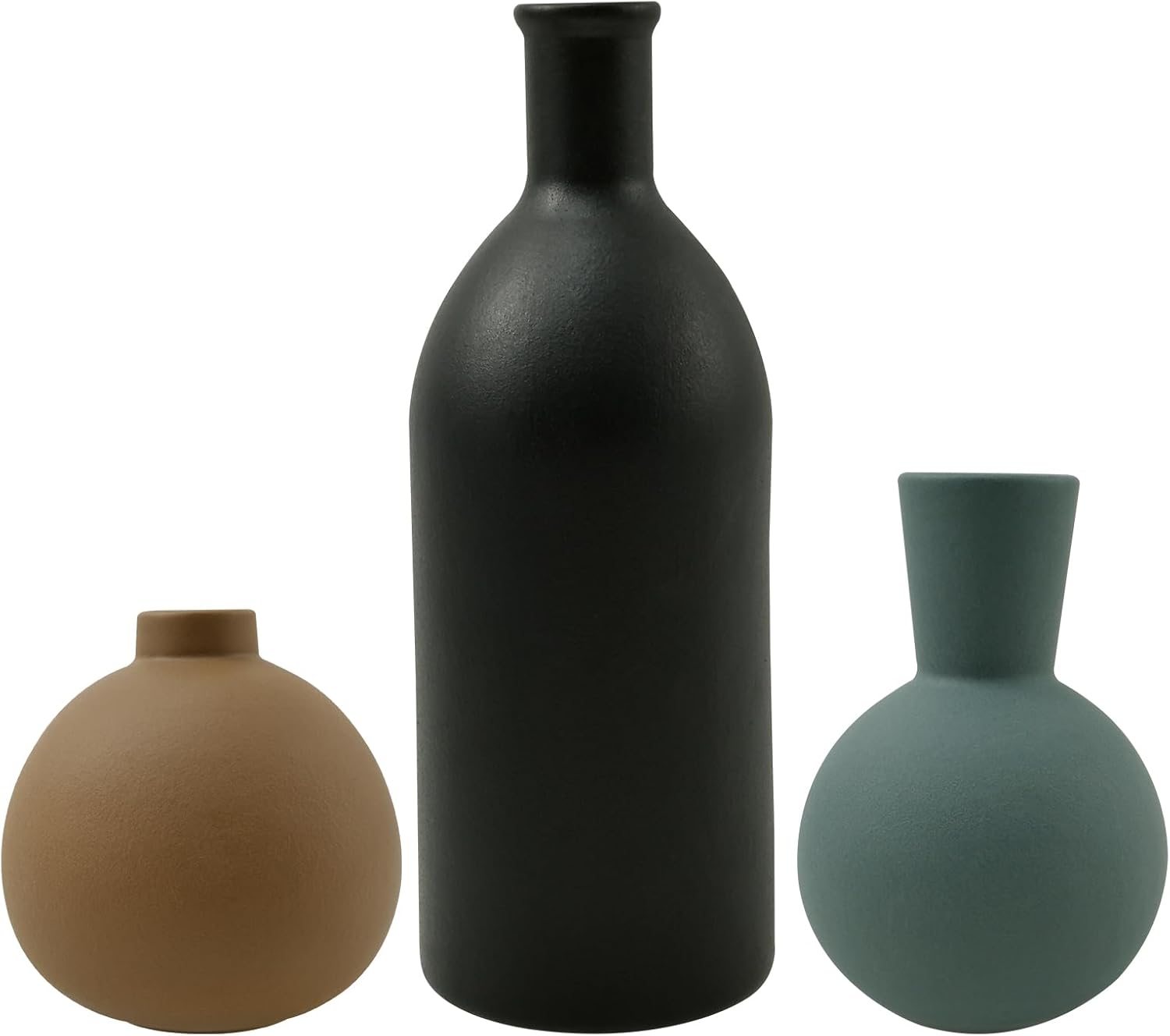3Pcs Creative Ceramic Flower Vase Set for Home Decor