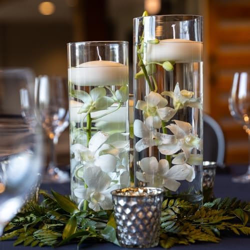PATIKIL Clear Glass Cylinder Vase 79 Tall 26 Dia