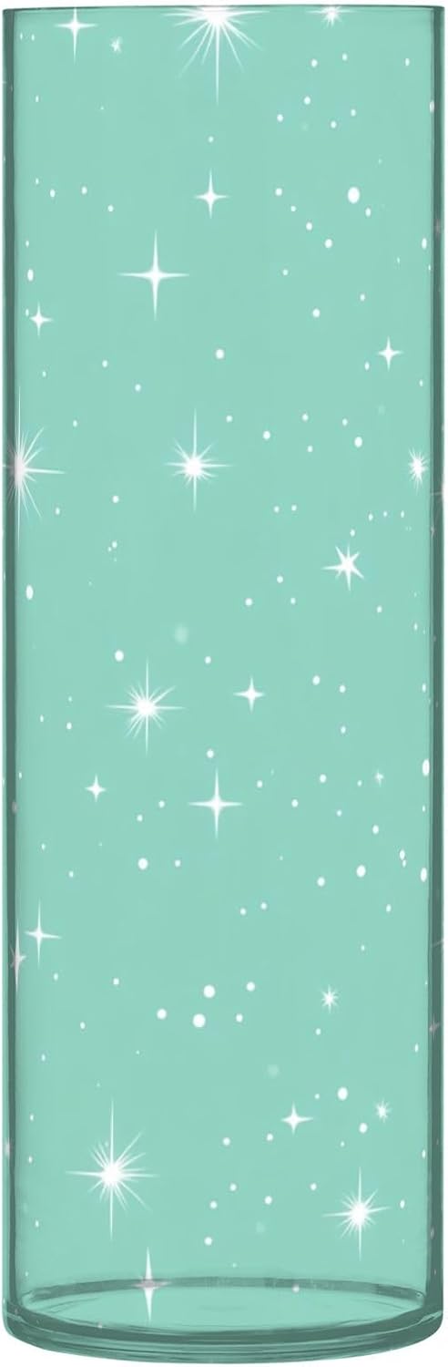 Sky And Stars Mint Green Hurricane Candle Holder 118 x 39 Inch Unbreakable