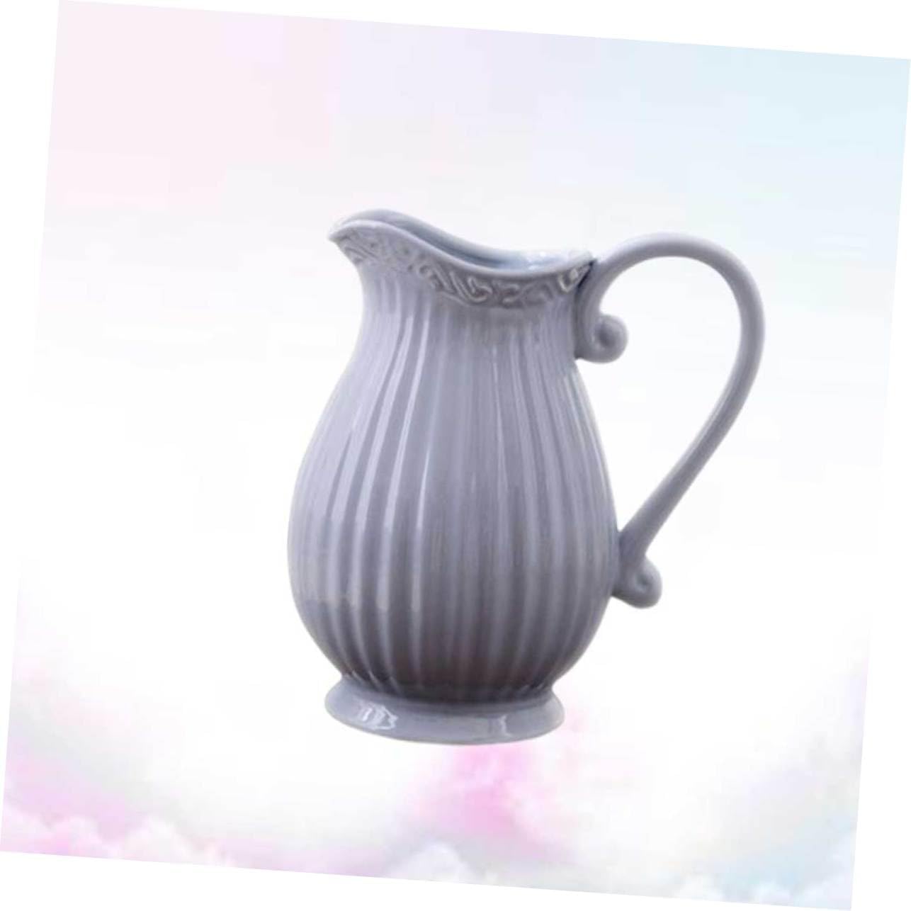 LIFKOME Ceramic Grey Decorative Vase Minimalist