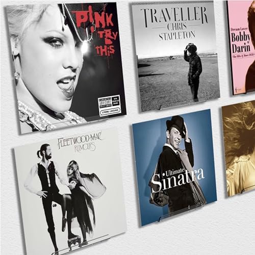 Clear Vinyl Record Wall Shelf 8 Pack 7 Inch