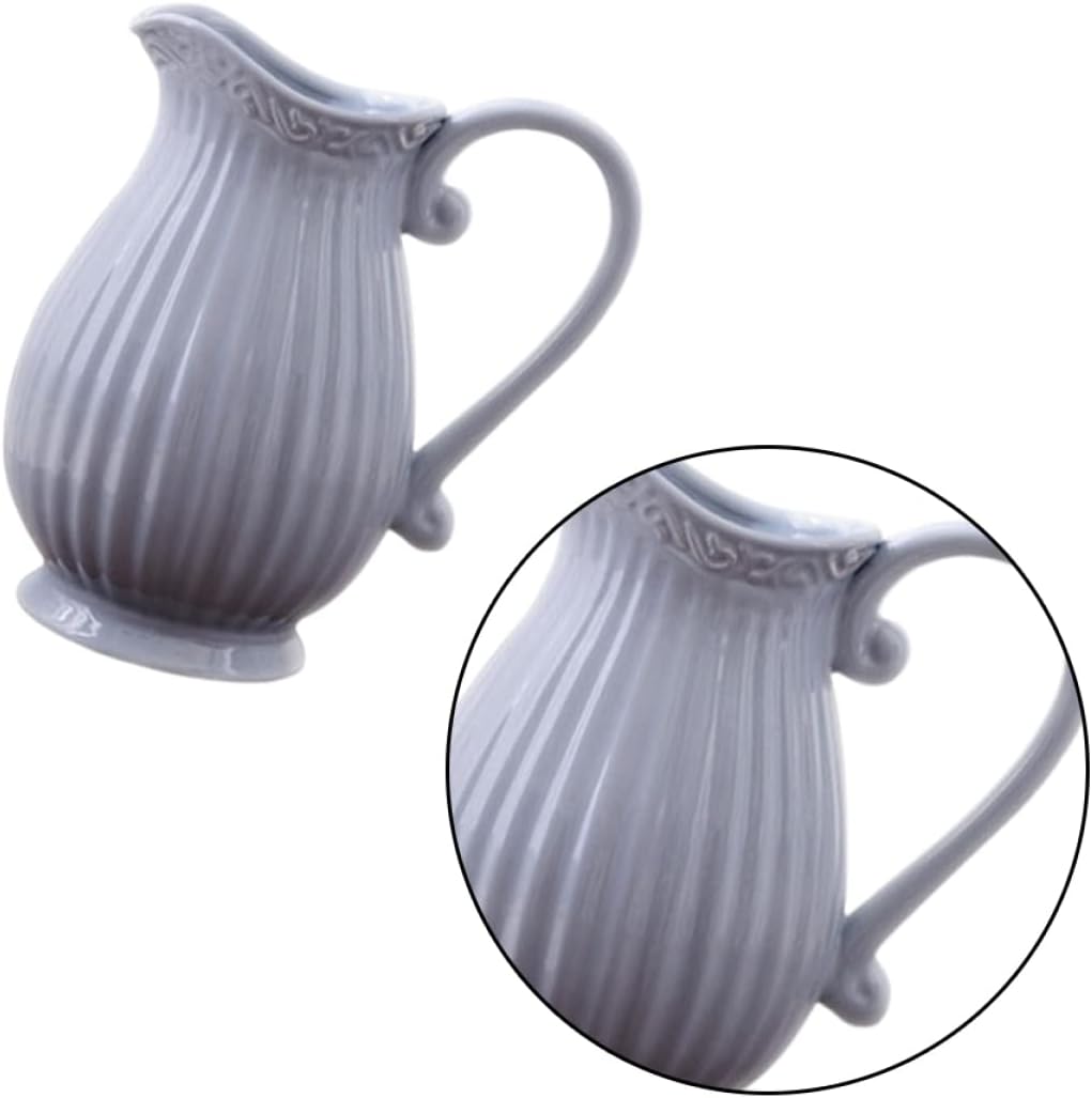Mobestech Grey Ceramic Dried Flower Vase for Elegant Table Display