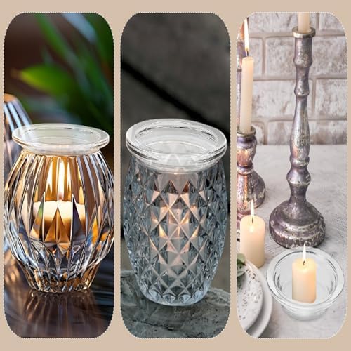 2Pcs Glass Wax Heating Replacement Tray for Aromatherapy Lamps