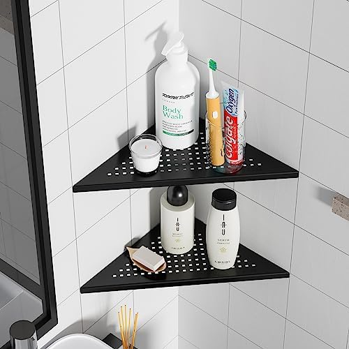 Neodrain 10 Inch Corner Wall Shelf Set of 2 No Drilling