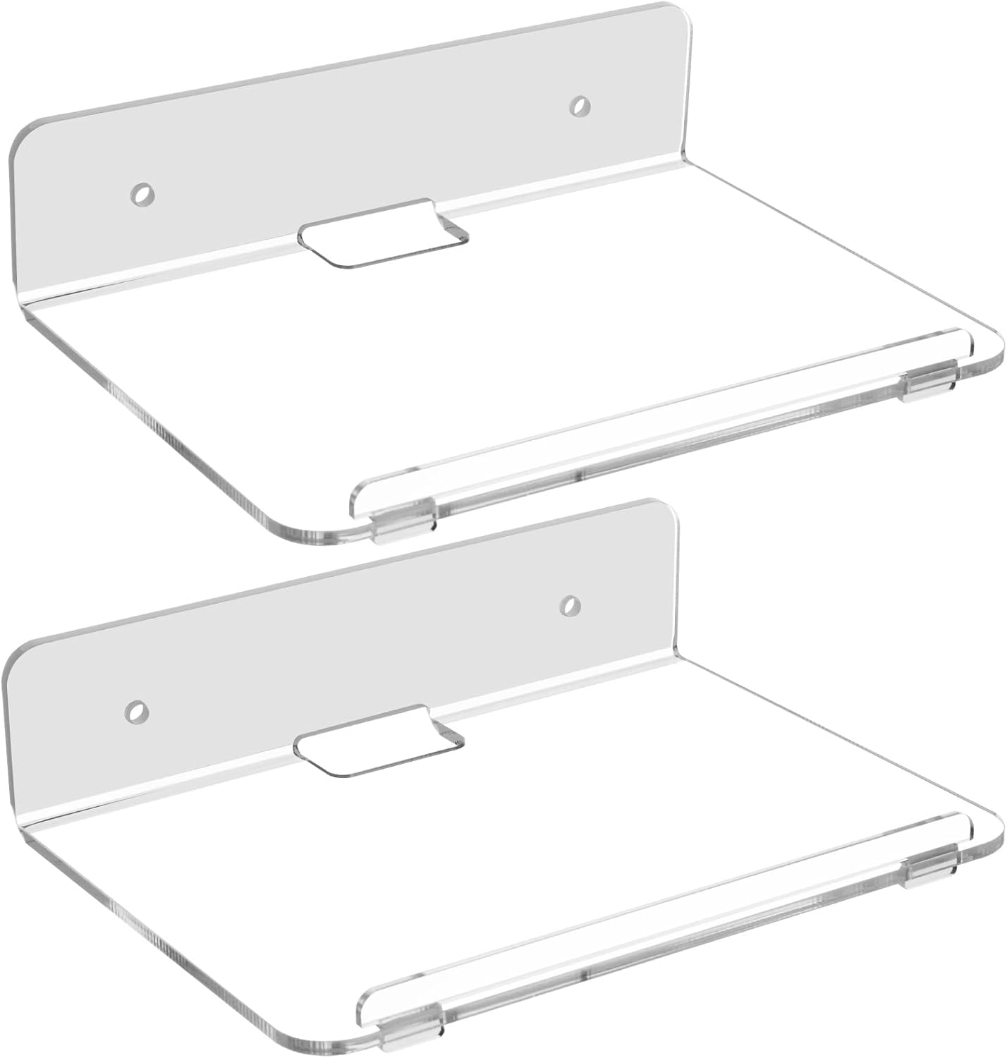 Cosmos Set of 2 Acrylic Floating Wall Shelves for Home Office Decor