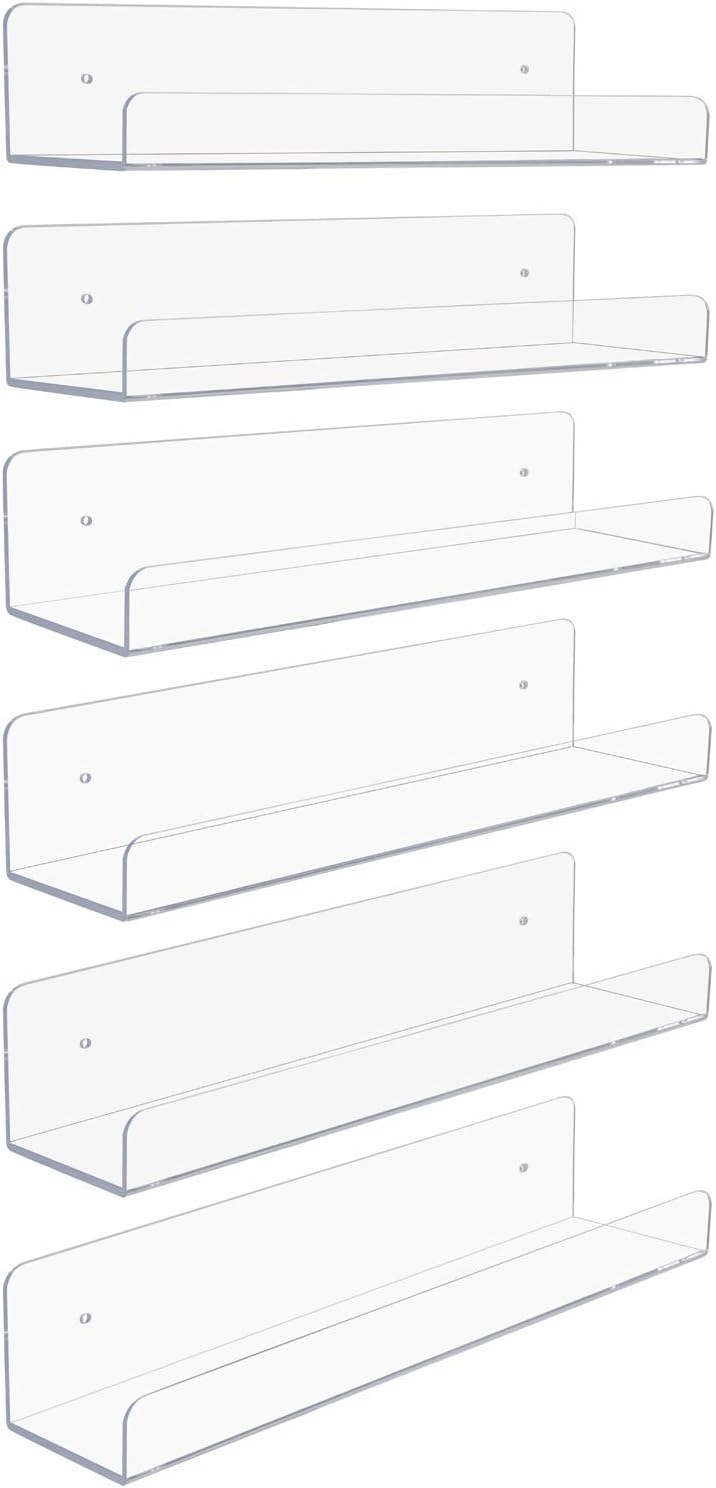 Sorbus Acrylic Floating Shelf Organizer for Home and Decor