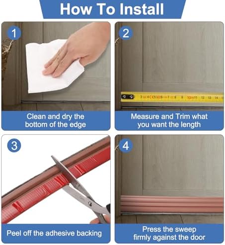 Uxcell 3pcs Door Draft Stopper with Brush Self-Adhesive 3Foot Grey