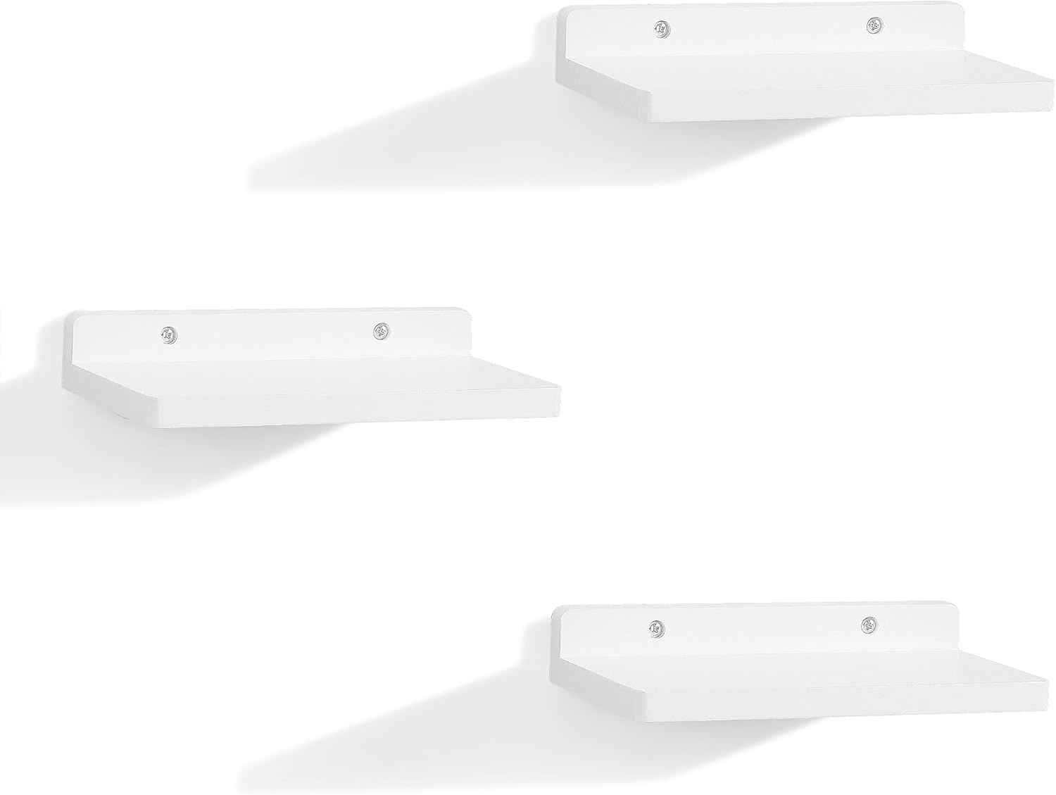 Small Floating Shelves Set of 3 White