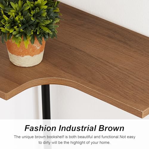 Freexployer 5 Tier Corner Shelf with Metal Frame