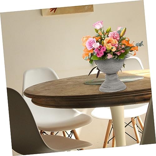 POPETPOP Vintage Metal Flower Vase for Dried and Fresh Flowers