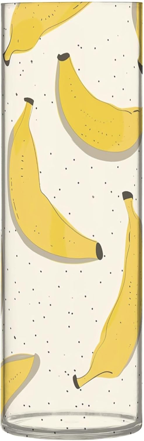 Cute Cartoon Banana Plastic Hurricane Candle Holder 118 x 39 Inch Decorative Vase