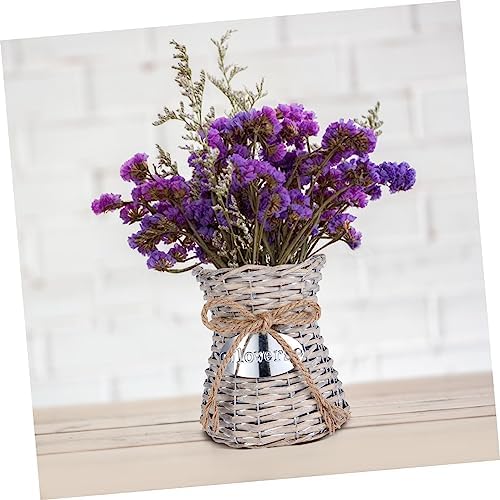 Happyyami Vintage Bamboo Woven Flower Basket for Home Decor