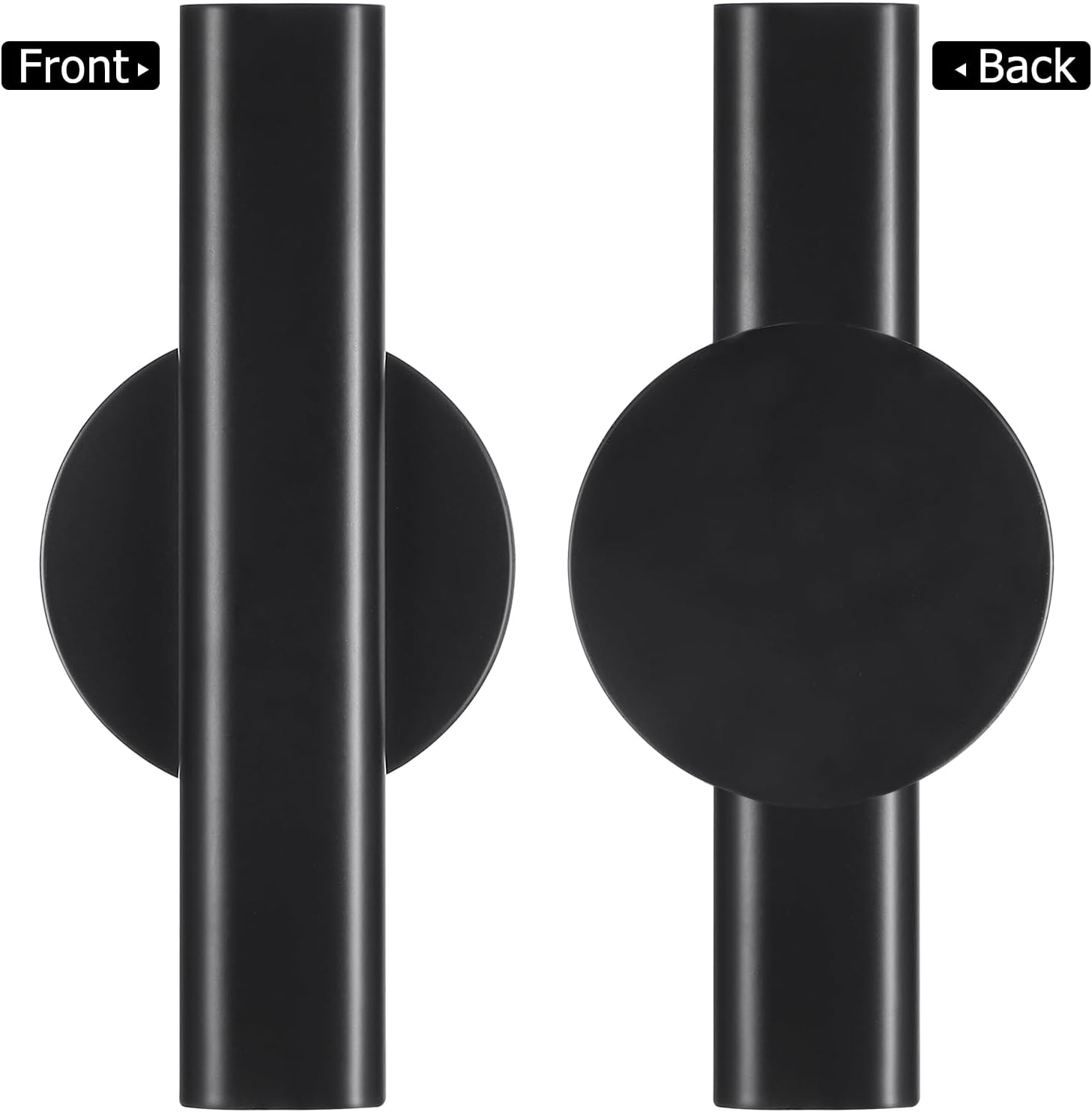 Toddmomy Wall Mounted Flower Tube Black Metal Vase