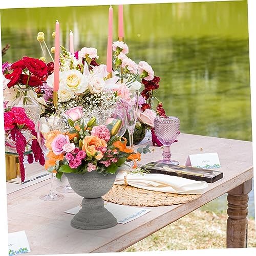 POPETPOP Vintage Metal Flower Vase for Dried and Fresh Flowers