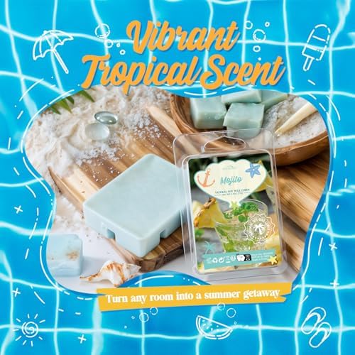 Summer Scented Wax Melts Set with 8 Unique Scents