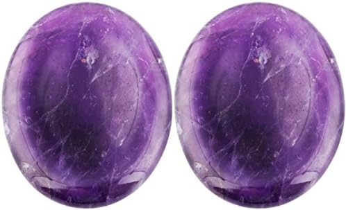Rockcloud Natural Worry Stone Amethyst for Anxiety Relief