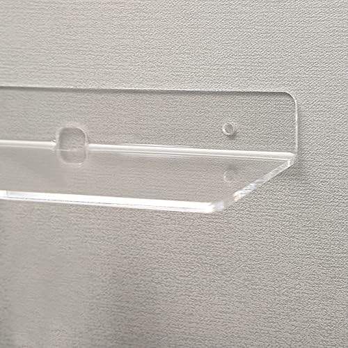IEEK 4 Piece Clear Acrylic Floating Wall Shelves 9 Inch for Home Decor