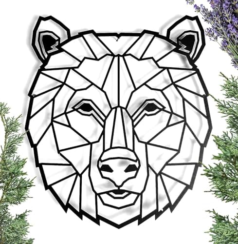 Keluly Floating Wall Sculpture Bear 43x31cm