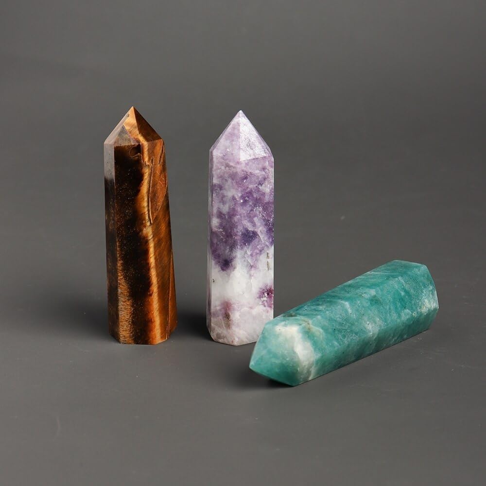 KatLin Green Zebra Stone Crystal Wand for Home Decor