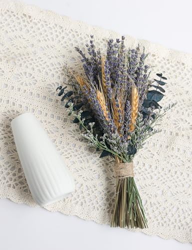Lavender Bouquets with Ceramic Vases Wedding Decor