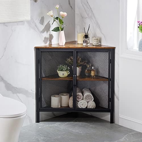 VECELO 3-Tier Corner Shelf Organizer Brown