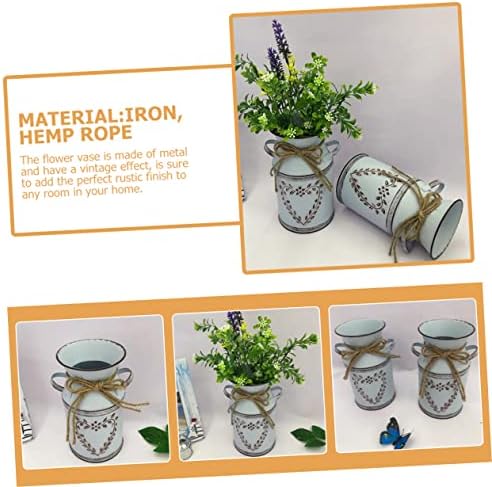 Vintage Metal Flower Bucket for Rustic Decor