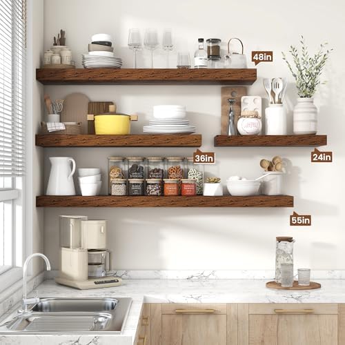 48 Inch Floating Shelves for Wall Storage and Display