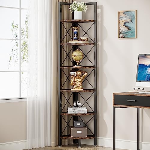 Tribesigns 6 Tier Corner Shelf for Small Spaces