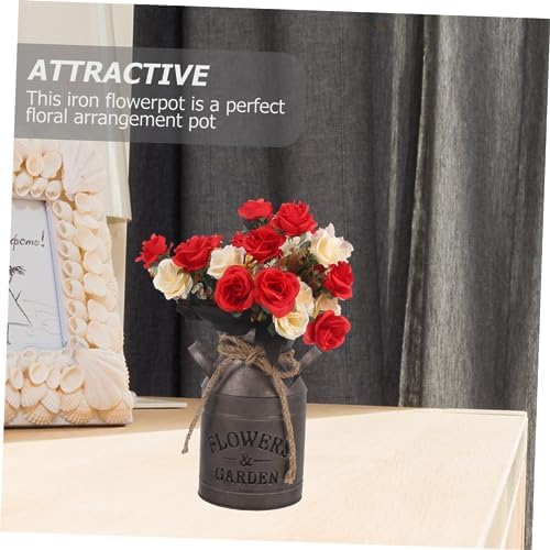 Rustic Galvanized Milk Can Vase 453 X 748 Inches