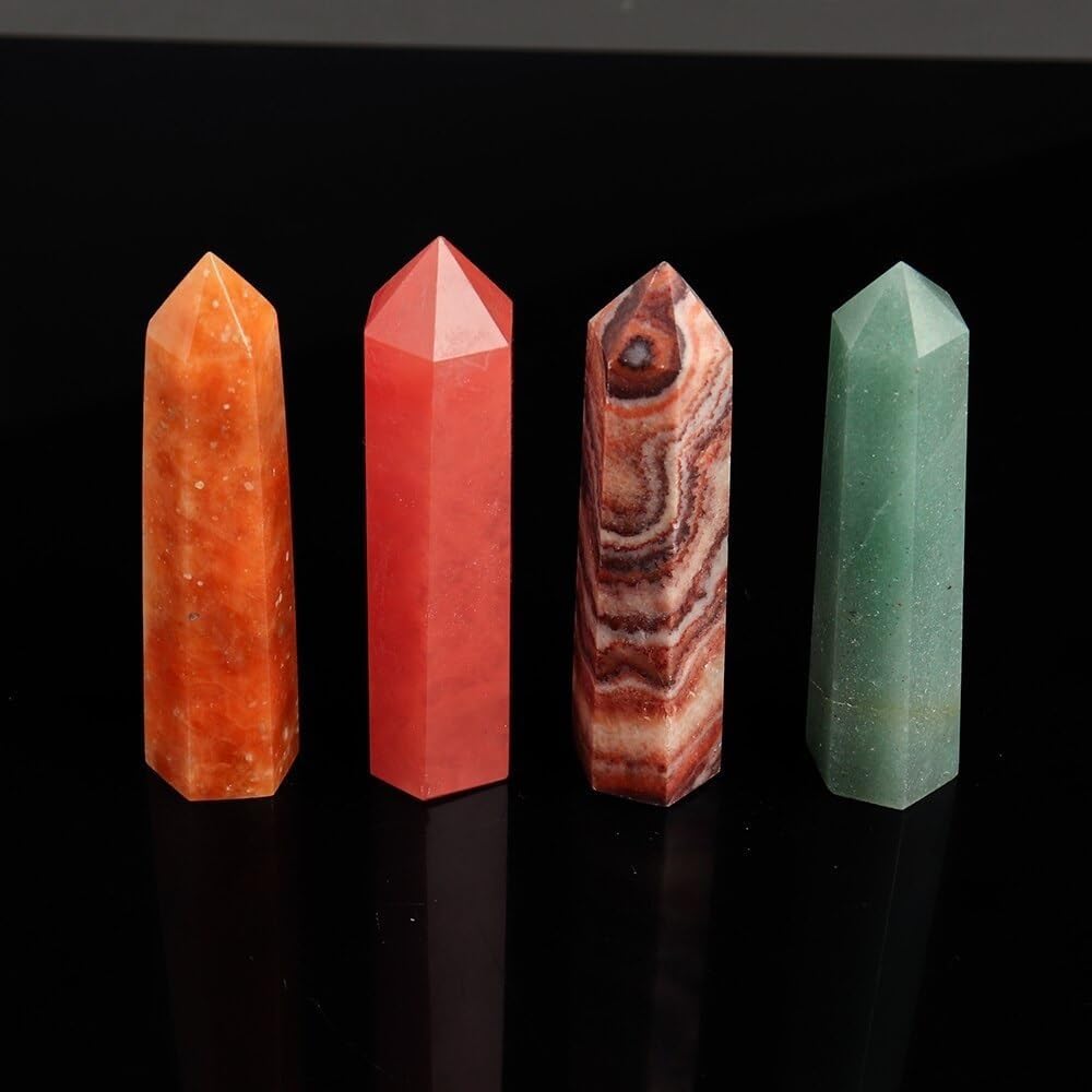 KatLin Green Zebra Stone Crystal Wand for Home Decor