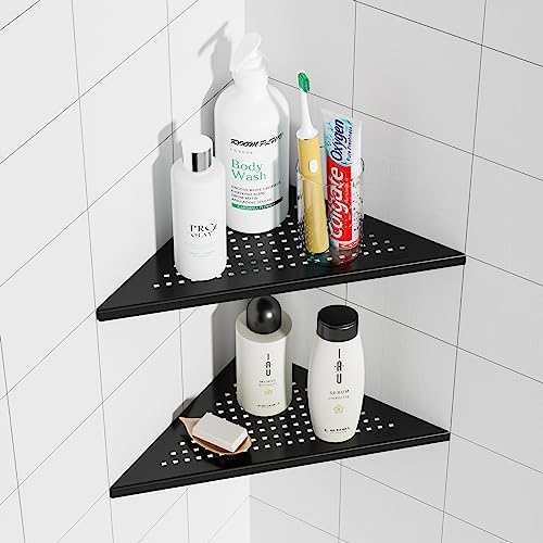 Neodrain 10 Inch Corner Wall Shelf Set of 2 No Drilling