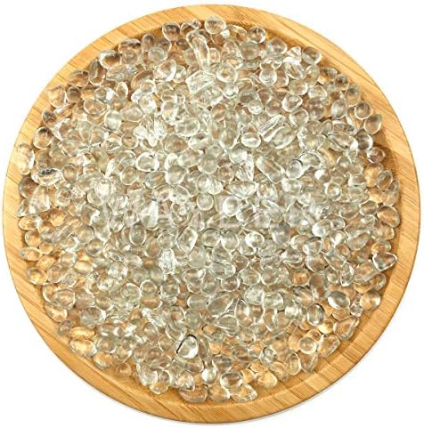 WAYBER Glass Stones 1Lb Clear Decorative Decorations
