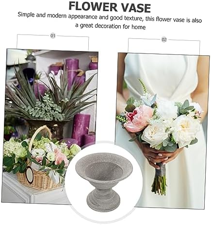 POPETPOP Vintage Metal Flower Vase for Dried and Fresh Flowers