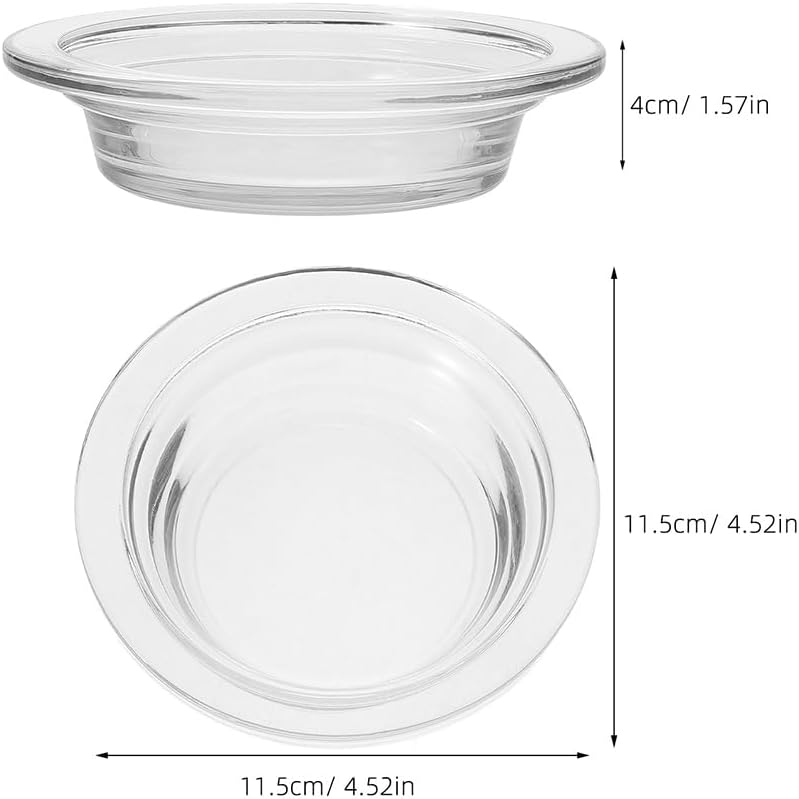 2Pcs Glass Wax Heating Replacement Tray for Aromatherapy Lamps