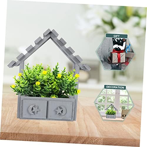 Chic Wooden Flower Pot for Dried Flowers Wall Hanging Decor