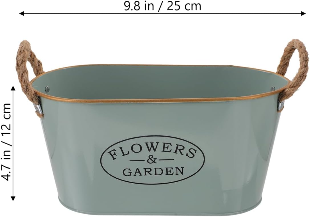 MERRYHAPY Iron Flower Bucket Vintage Decorative Vase