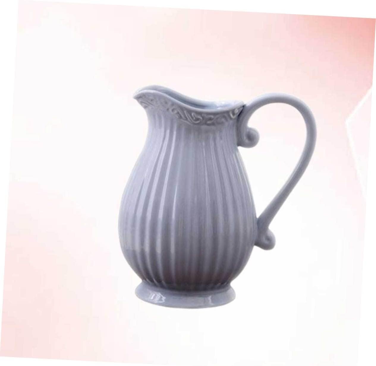 LIFKOME Ceramic Grey Decorative Vase Minimalist