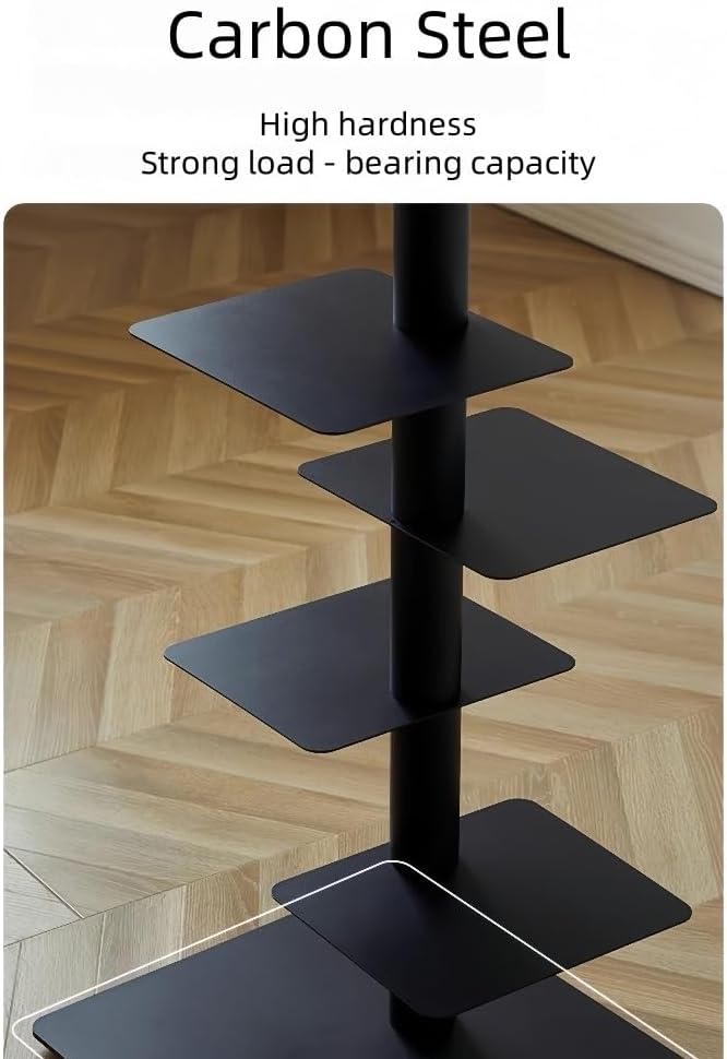 9-Tier Rotating Bookshelf with Floating Design