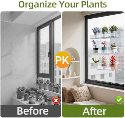 Windproof Floating Shelf Set 6 Pack for Plants and Decor