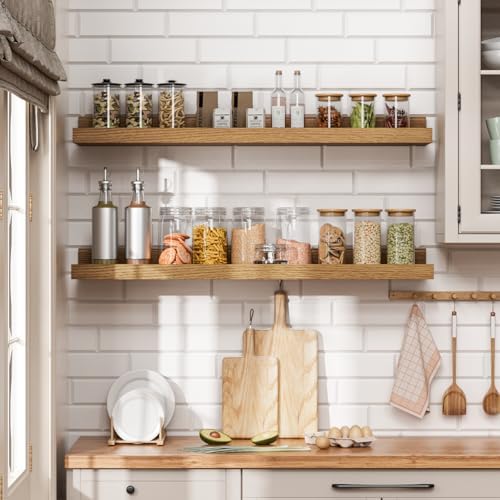 Floating Shelves Set of 6 24 Inch Wall Mounted Display Organizer