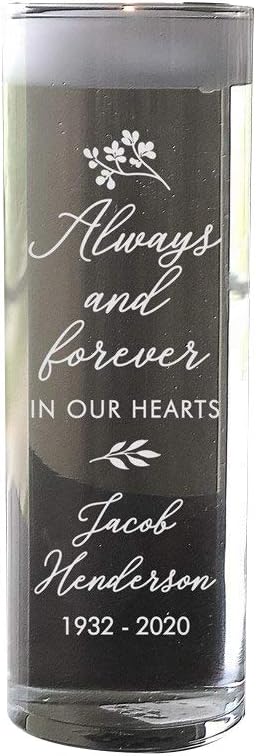 Engraved Always and Forever Floating Candle Vase