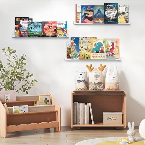 AMEITECH 4 Pack Floating Shelves for Wall Decor Storage