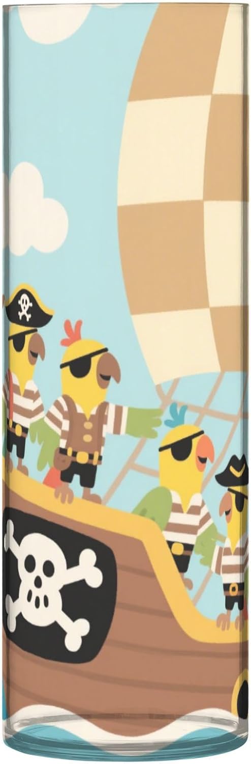 Cute Cartoon Parrot Pirate Plastic Vase 118 x 39 Inch Decor