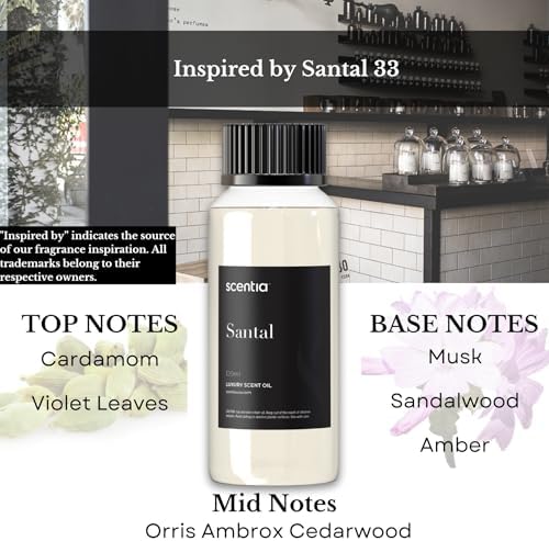 Santal Diffuser Oil 120ml Luxury Aromatherapy Fragrance