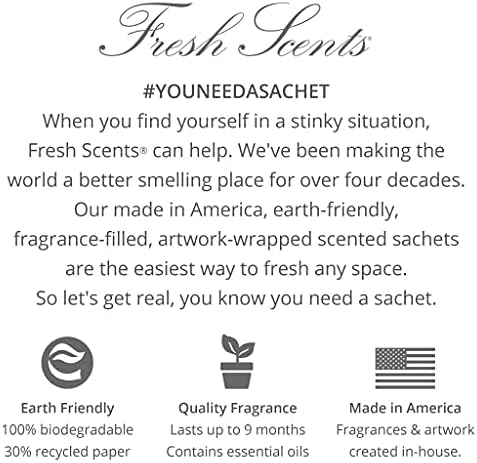 Fresh Scents Scented Sachet 3 Pack Lets Stay Home