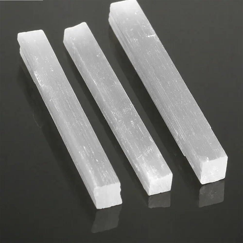 AtkitS Natural Quartz Crystal Selenite Stick Wand