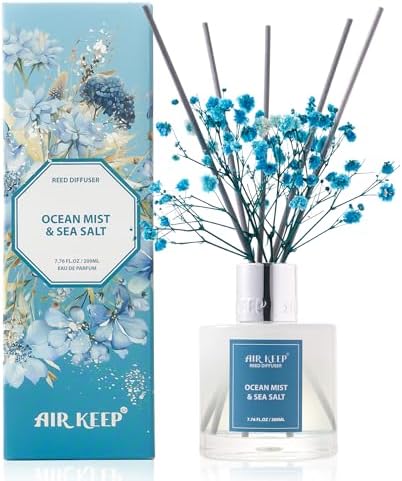 Airkeep Reed Diffuser Set Ocean Mist Sea Salt 676 Fl Oz 1 Pack